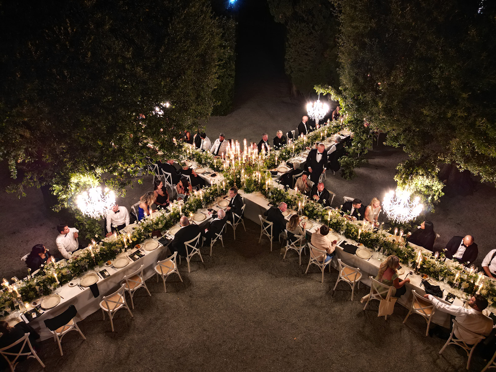 Evening Wedding Reception in Tuscany